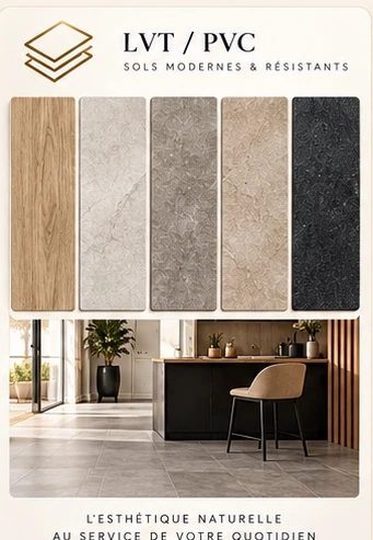 Panneau nuancier stylisé LVT / PVC SOL & SENS.